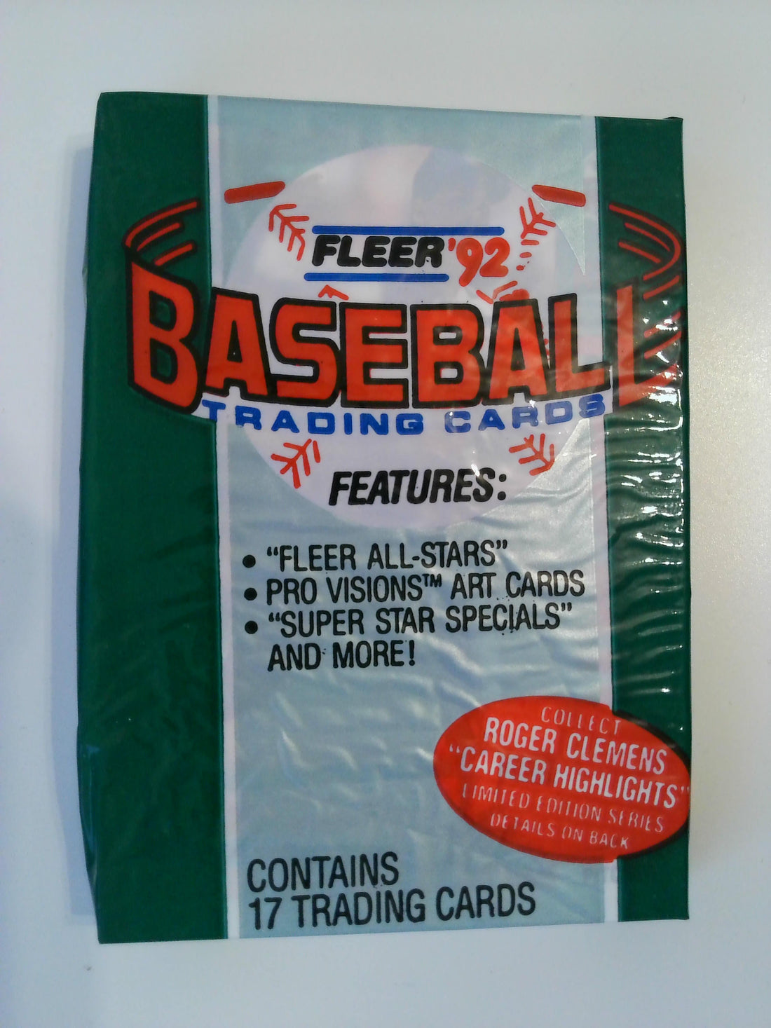 1992 Fleer Baseball Unopened Pack (17 cards)