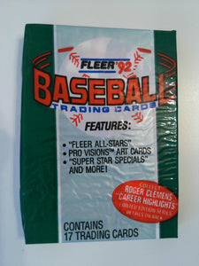 1992 Fleer Baseball Unopened Pack (17 cards)