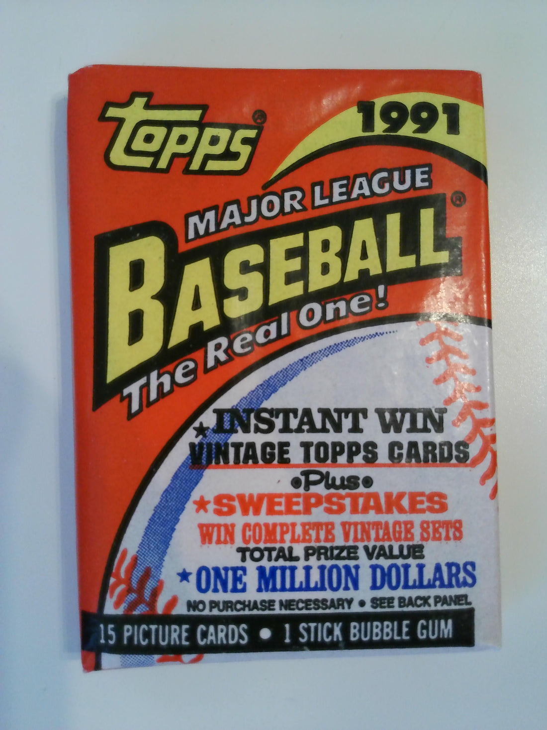 1991 Topps Baseball Unopened Wax Pack (15 cards)