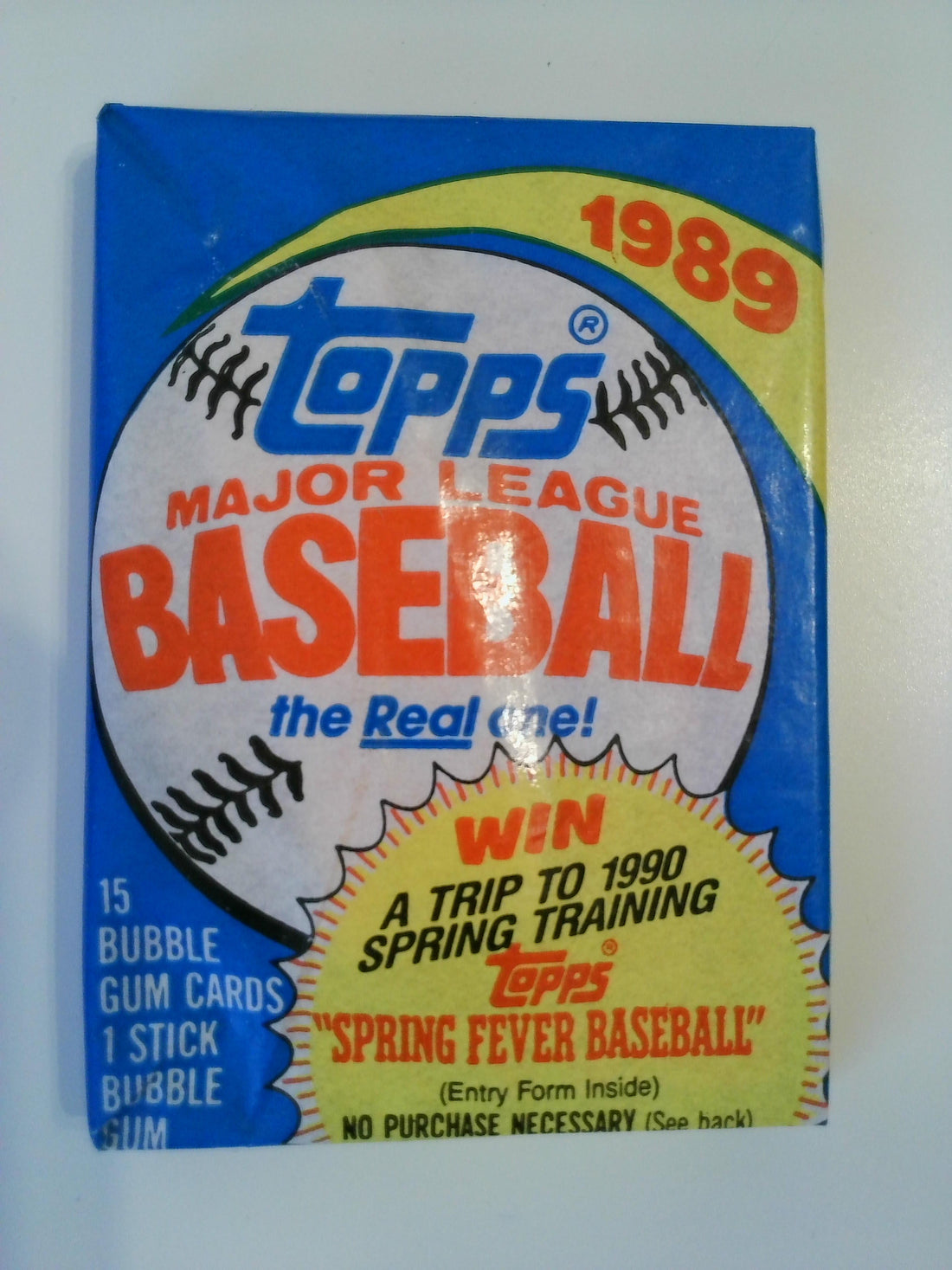 1989 Topps Baseball Unopened Wax Pack (15 cards)