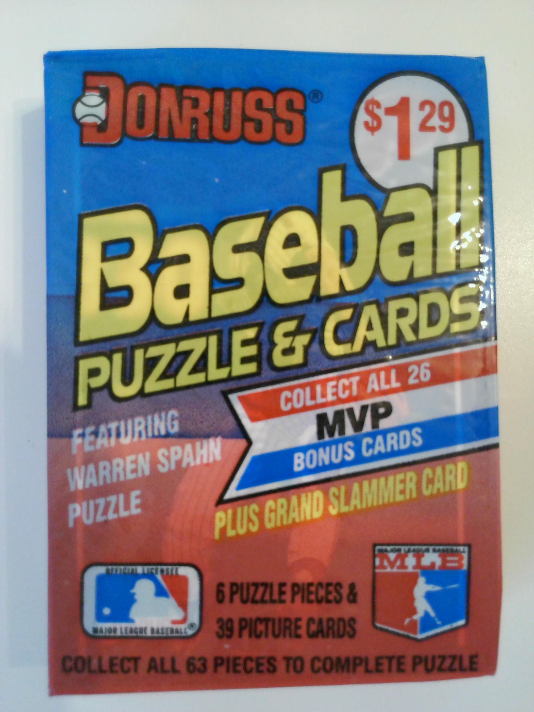 1989 Donruss Baseball Unopened Cello Pack (39 cards)