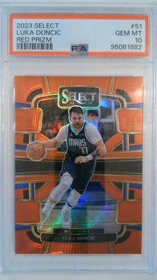 2023 Panini Select Red Prizm 039/199 Luka Doncic #51 PSA 10