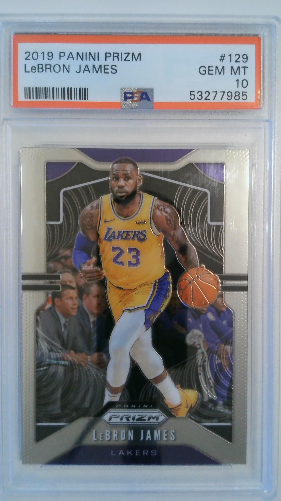 2019 Panini Prizm LeBron James #129 PSA 10
