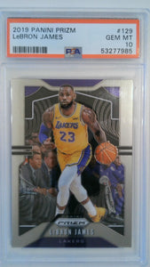 2019 Panini Prizm LeBron James #129 PSA 10