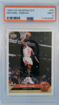 1992 U.D. McDonalds Michael Jordan #P5 PSA 9