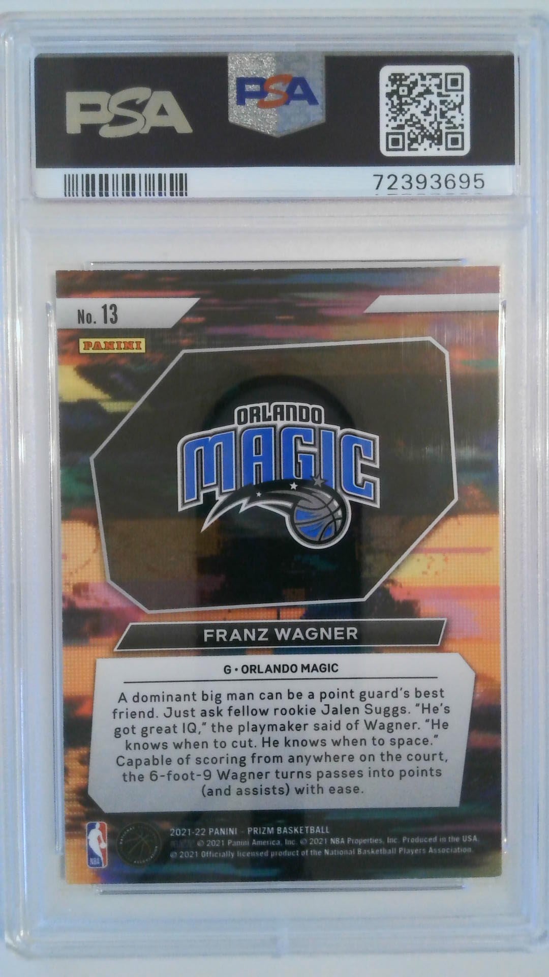2021 Panini Prizm Instant Impact Franz Wagner #13 PSA 10