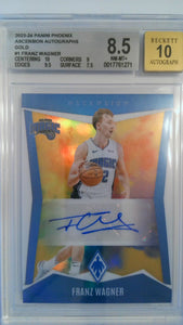 2023-24 Panini Phoenix Ascension Autographs Gold 07/10 Franz Wagner #1 BGS 8.5/10