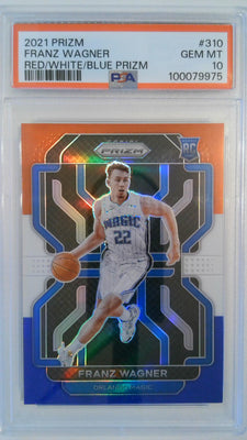 2021 Panini Prizm Red/White/Blue Prizm Franz Wagner #310 PSA 10