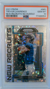 2021 Prizm New Recruits-No Huddle Trevor Lawrence #NR1 RC PSA 10