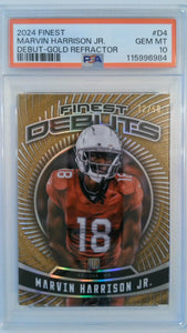 2024 Topps Finest Debut-Gold Refractor 12/50 Marvin Harrison Jr. #D4 RC