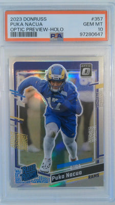 2023 Donruss Optic Preview-Holo Puka Nacua #357 RC PSA 10