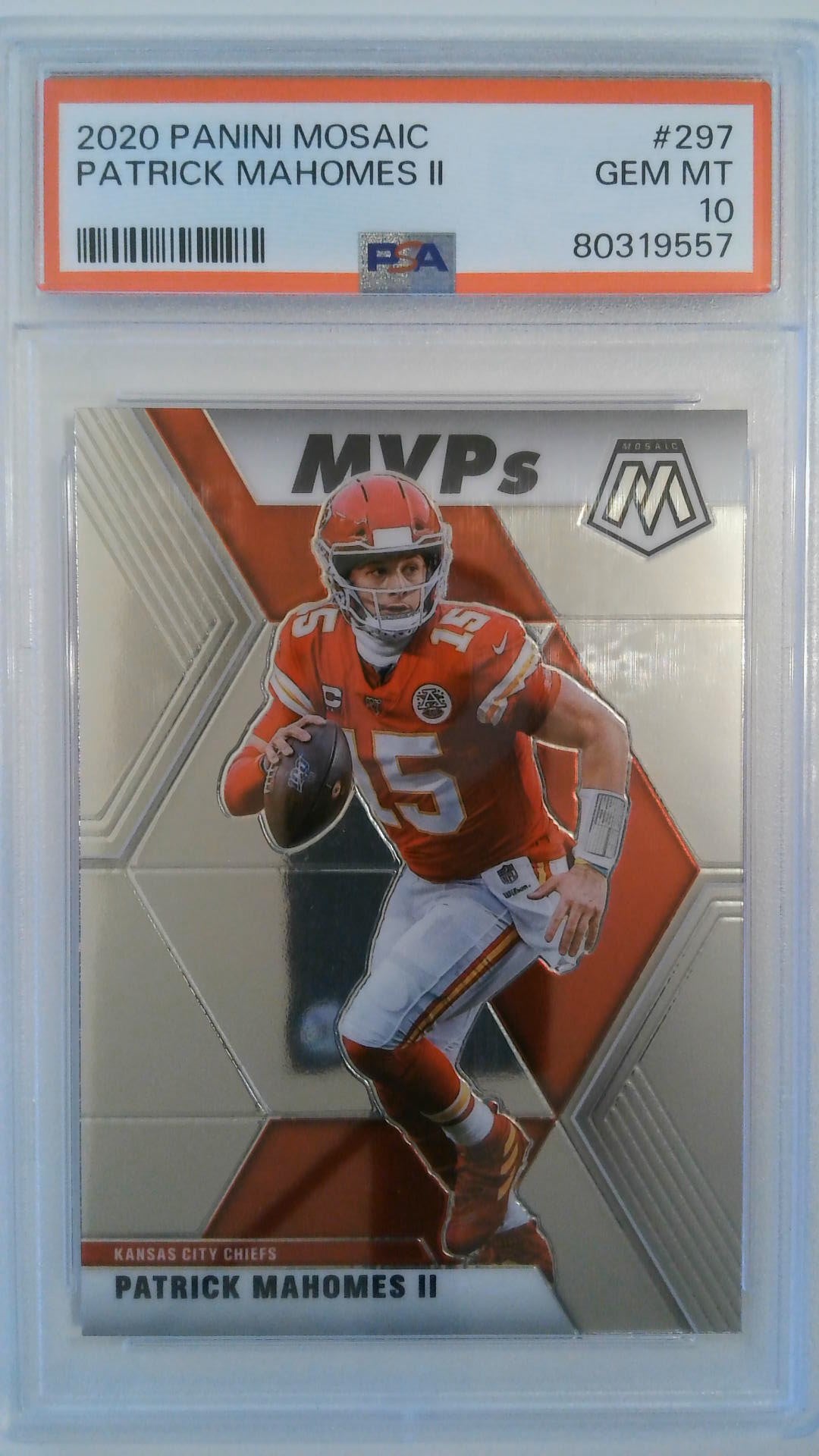 2020 Panini Mosaic Patrick Mahomes II #297 PSA 10