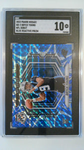 2023 Panini Mosaic Blue Reactive Prizm NFL Debut Bryce Young #ND-2 RC SGC 10