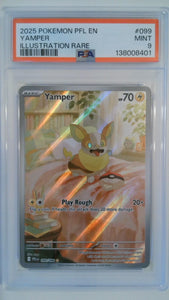 2025 Pokemon PFL EN Illustration Rare Yamper #099 PSA 9
