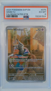 2024 Pokemon SVP EN Paldean Fates ETB Mimik Yu #075 PSA 6