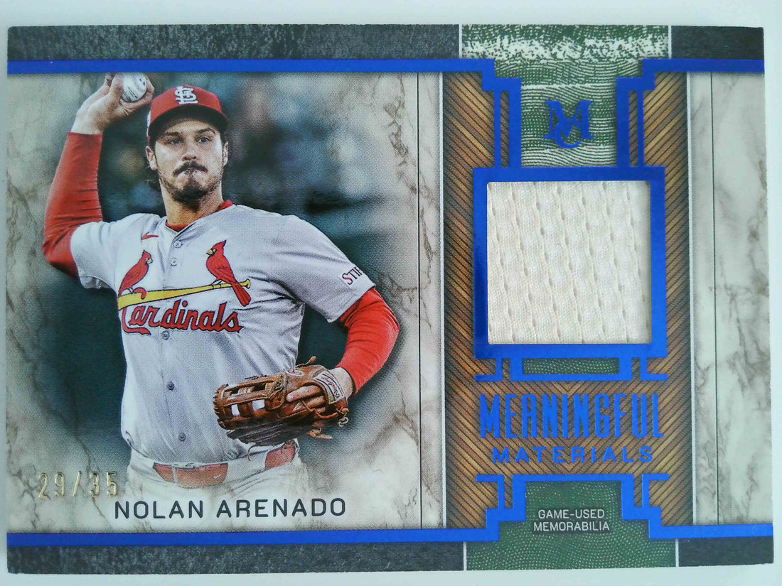 2025 Topps Museum Collection Meaningful Material Relics Sapphire 29/35 Nolan Arenado #MMR-NA