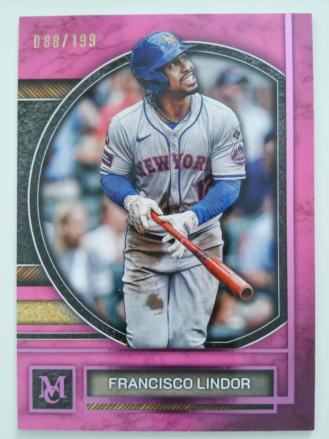 2025 Topps Museum Collection Pink Sapphire 088/199 Francisco Lindor #93