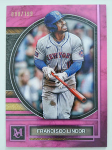 2025 Topps Museum Collection Pink Sapphire 088/199 Francisco Lindor #93