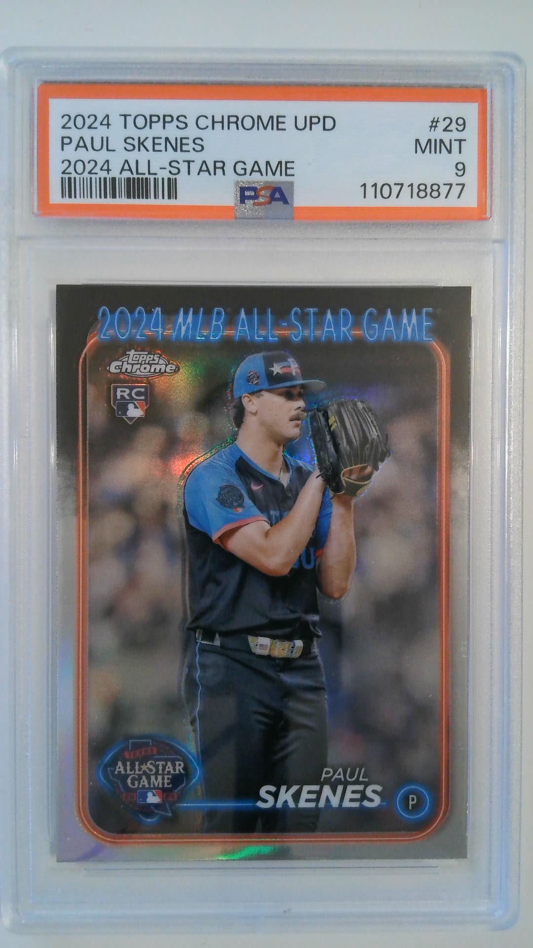 2024 Topps Chrome UPD 2024 All-Star Game Paul Skenes #29 RC PSA 9