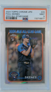 2024 Topps Chrome UPD 2024 All-Star Game Paul Skenes #29 RC PSA 9