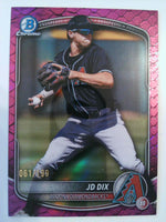 2025 Bowman Draft Chrome Fuchsia Reptilian Refractor 061/199 JD Dix #BDC-161