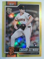 2025 Topps Series 1 Yellow 167/399 Carson Seymour #112 RC