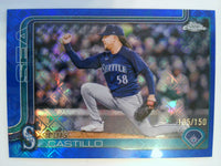 2025 Topps Chrome Logofractor Blue 105/150 Luis Castillo #69