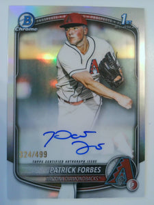 2025 Bowman Chrome Prospects Autograph Refractor 324/499 Patrick Forbes #CPA-PF