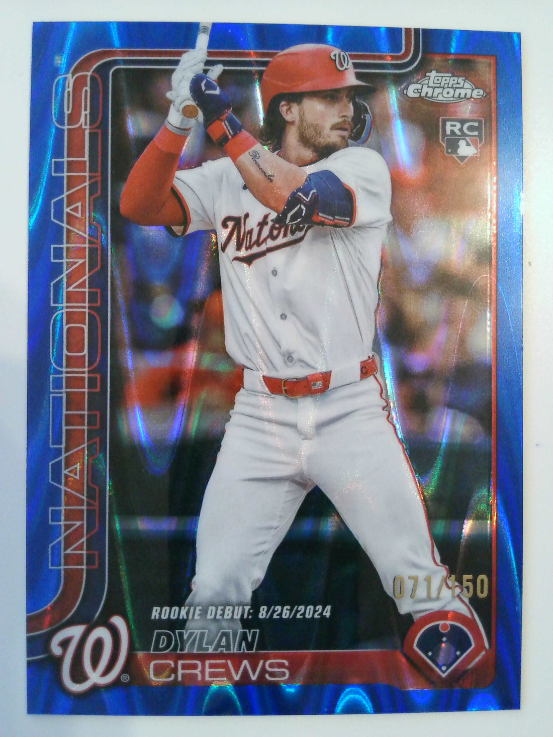 2025 Topps Chrome Update Blue Lava Refractor 071/150 Dylan Crews #USC190 RC