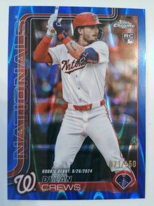 2025 Topps Chrome Update Blue Lava Refractor 071/150 Dylan Crews #USC190 RC