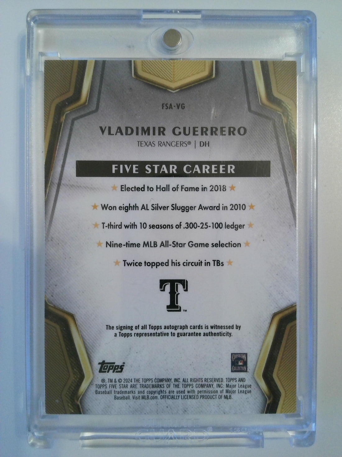 2024 Topps Five Star Autograph Emerald 49/75 Vladimir Guerrero #FSA-VG
