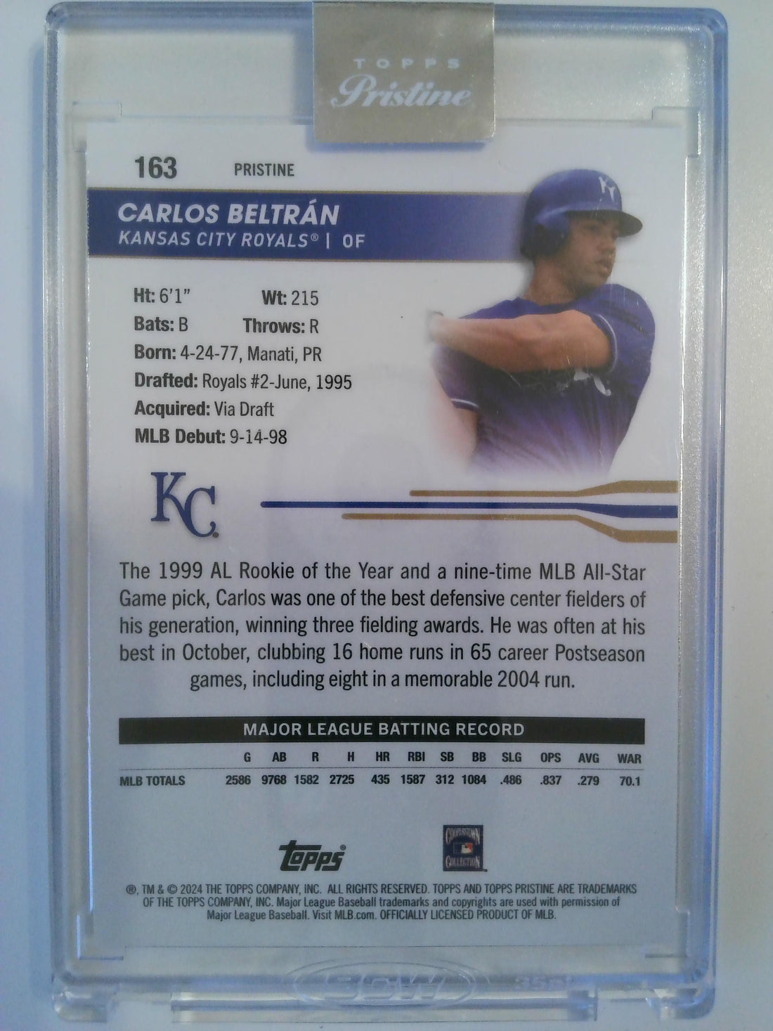 2024 Topps Pristine Purple Pristine 68/99 Carlos Beltran #163