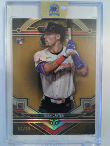 2024 Topps Triple Threads Gold 52/99 Evan Carter #195 RC