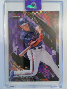 2024 Topps Finest Purple Checkerboard 81/99 Wyatt Langford #141 RC