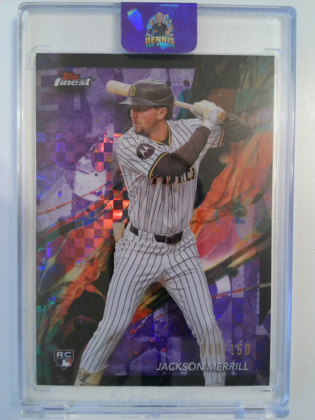 2024 Topps Finest Purple Checkerboard 088/150 Jackson Merrill #96 RC