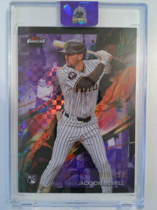 2024 Topps Finest Purple Checkerboard 088/150 Jackson Merrill #96 RC
