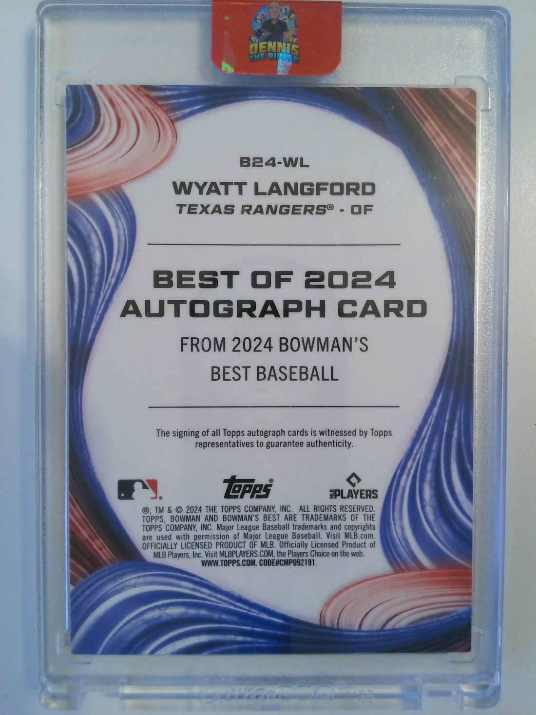 2024 Topps Bowmans Best Rookie Autograph Wyatt Langford #B24-WL RC