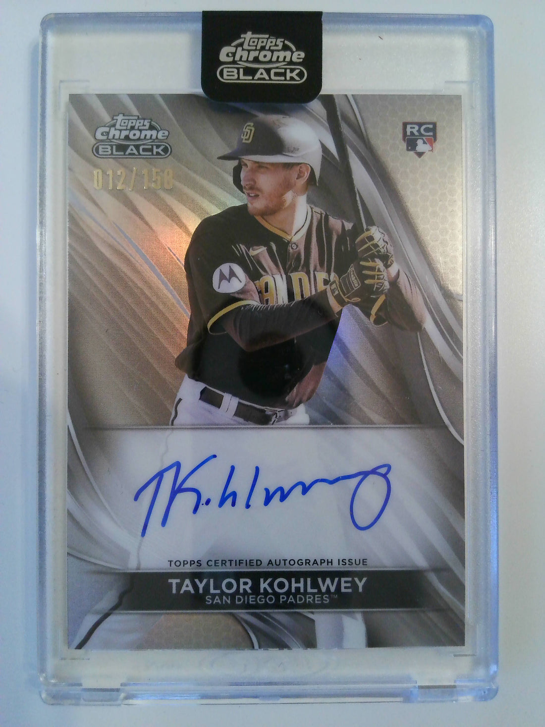 2024 Topps Chrome Black Autographs Refractors 012/150 Taylor Kohlwey #CBA-TK RC
