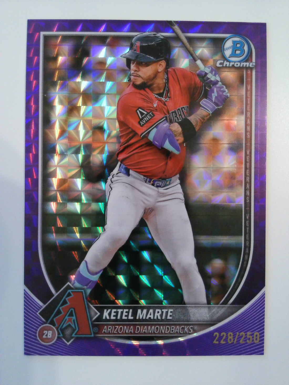 2025 Bowman Chrome Purple Geometric 228/250 Ketel Marte #51
