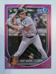 2025 Bowman Chrome PinkWave 297/299 Coby Mayo #83 RC