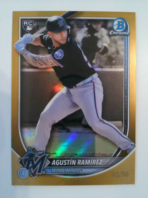 2025 Bowman Chrome Gold Refractor 02/50 Augustin Ramirez #91 RC