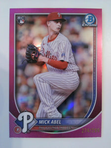 2025 Bowman Chrome Pink Refractor 274/299 Mick Abel #11 RC