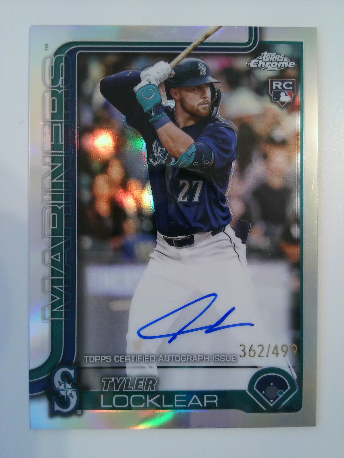 2025 Topps Chrome Rookie Autographs Refractor 362/499 Tyler Locklear #RA-TL RC
