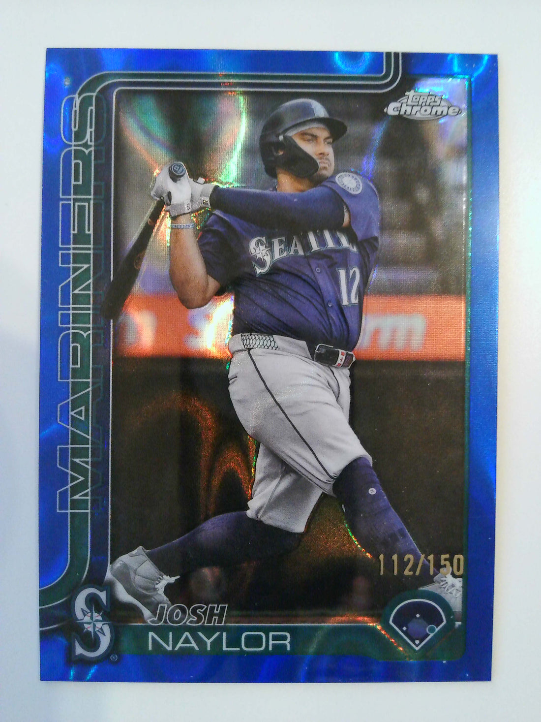 2025 Topps Chrome Update Blue Lava Refractor 112/150 Josh Naylor #USC62