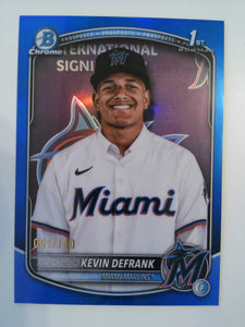 2025 Bowman Chrome Prospects Blue Refractor 001/150 Kevin Defrank #BCP-205