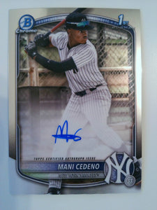 2025 Bowman Chrome Prospects Autograph Mani Cedeno #CPA-MCE