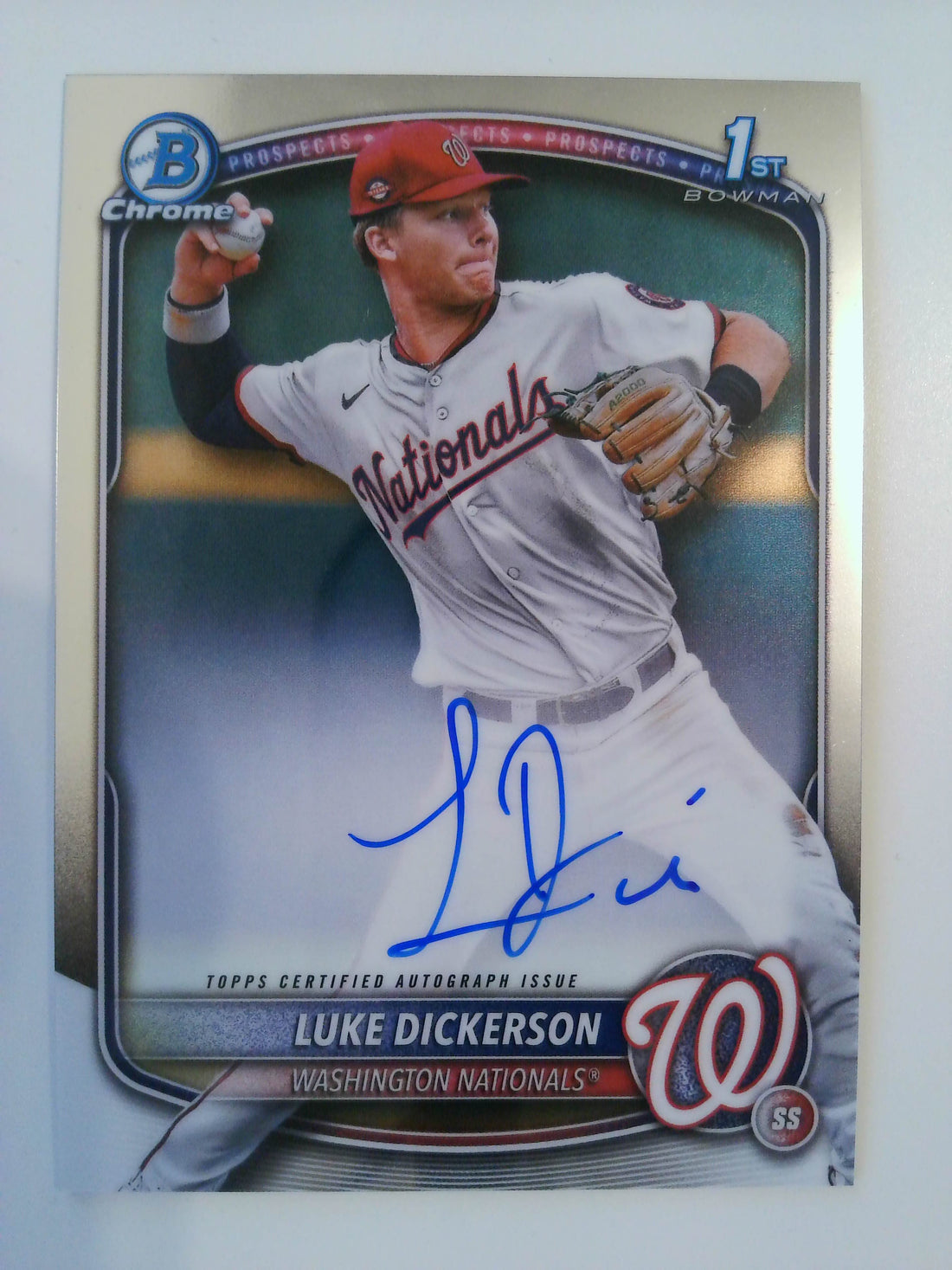 2025 Bowman Chrome Prospects Autograph Luke Dickerson #CPA-LDi