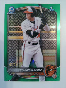 2025 Bowman Chrome Prospects Green Refractor 90/99 Jordan Sanchez #BCP-208