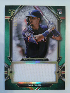 2024 Topps Triple Threads Single Jumboe Relics Emerald 06/27 Evan Carter #SJR-EC RC