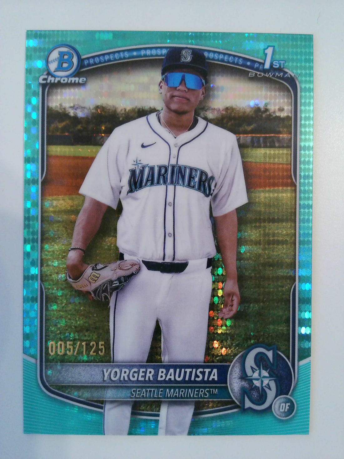 2025 Bowman Chrome Prospects Aqua Pulsar 005/125 Yorger Bautista #BCP-194